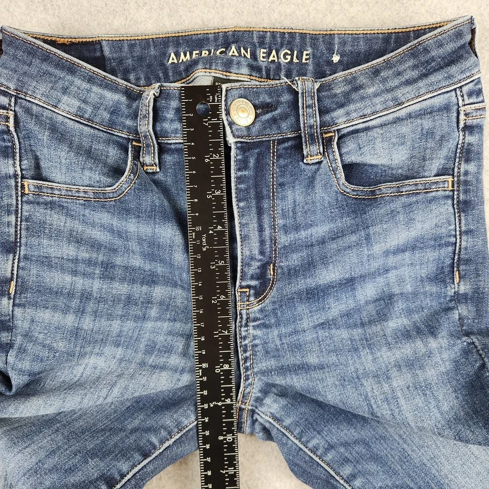 American‎ Eagle Jeans Women's Size 4 Reg Hi-Rise Jegging Dark Wash Stretch Denim